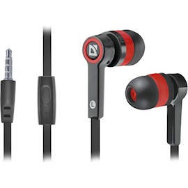 ყურსასმენი Headset for mobile devices Defender Pulse 420 black + red, in-ear (with Microphone)