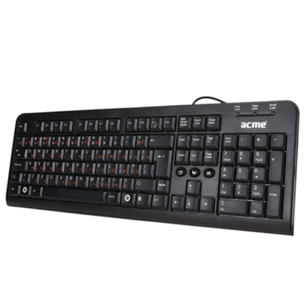 Acme Ks03 Standard Keyboard  En Ru Lt  Black 