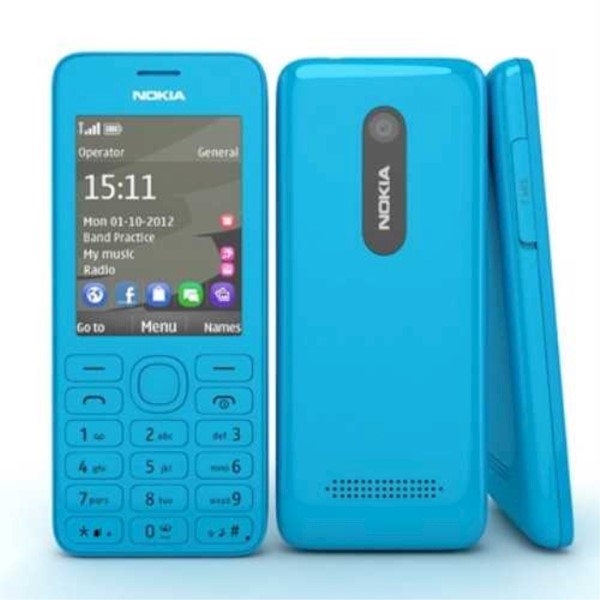 Nokia 206 Dual SIM Mobile Phones CYAN 0022S08 0022S08 Nokia