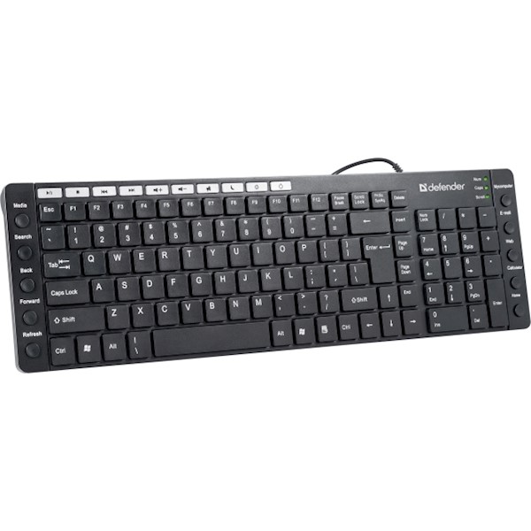 კლავიატურა Wired keyboard Defender OfficeMate MM810 RU,black,full