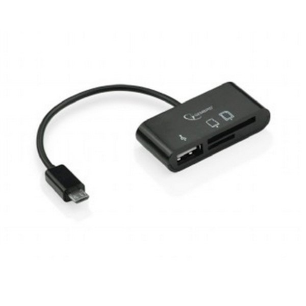 ბარათების წამკითხველი Gembird UHBOTG01 Micro USB card reader for