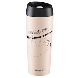 თერმოსი Ardesto Travel mug Coffee time Bradypus 450 ml