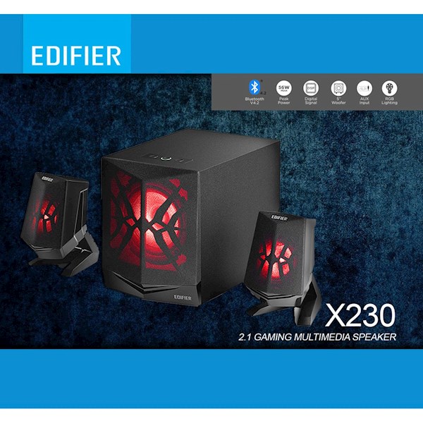 გეიმერული დინამიკი Edifier-X230 2.1 Multimedia Gaming Speaker with RGB LED