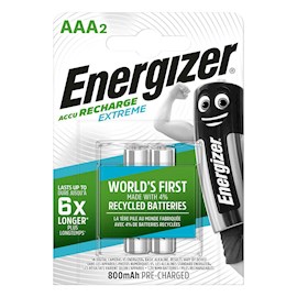 ელემენტი Energizer Extreme AAA 800mAh აკუმულატორი, 2ც შეკრა E300324500, 6862 