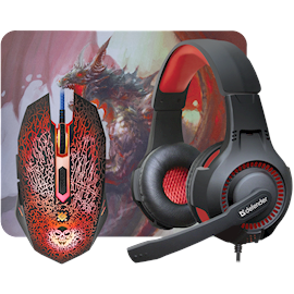 გეიმინგ კომპლექტი DEFENDER DragonBorn MHP-003 Mouse, Mouse Pad, Headset
