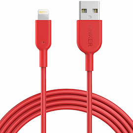 USB კაბელი Aanker Powerline II A8433H91 USB 2.0 to Micro USB Cable, 1.8m, Red