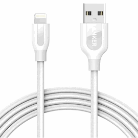 USB კაბელი Anker PowerLine A8122022 USB 2.0 to Micro USB Cable, 1.8m, White