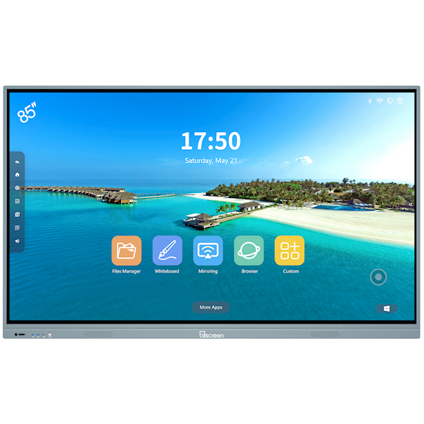 ინტერაქტიული ეკრანი, სმარტ ეკრანი Allscreen DW85HQ982 Q Series, 85”, 4K UHD, Android 11, RAM 4GB, 32GB, Smart Board, Silver