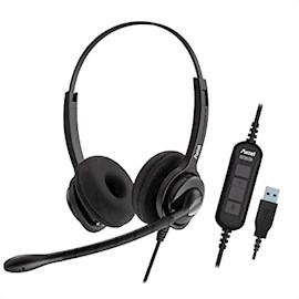 USB ყურსასმენი AxTel MS2 duo UC voice USB Headset Noise reduction AXH-MS2D Call Center AXH-MS2D