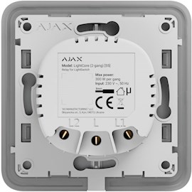 ჭკვიანი ჩამრთველი Ajax 45111.142.NC LightCore 2-gang 55, Smart Light Switch, Grey