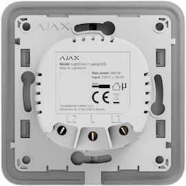 ჭკვიანი ჩამრთველი Ajax 45110.142.NC LightCore 1-gang 55, Smart Light Switch, Grey